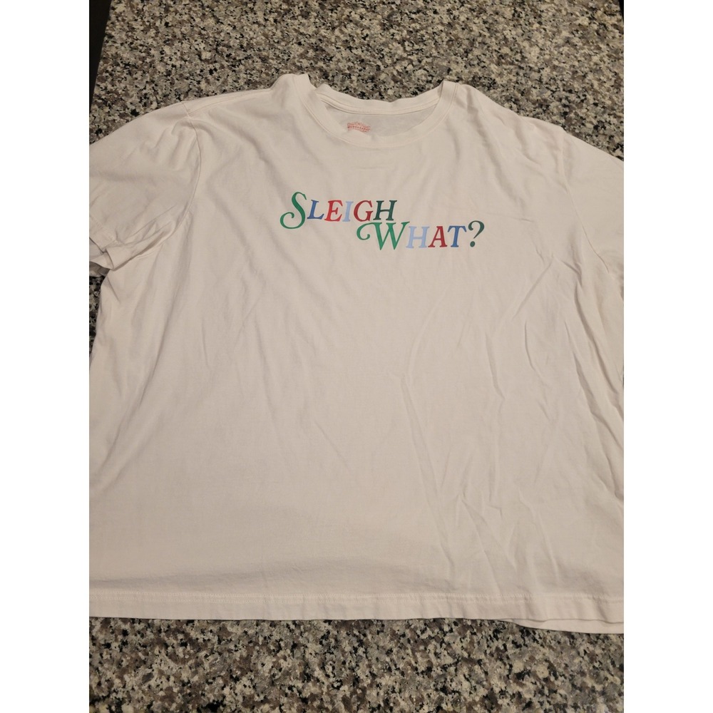 Wondershop Mens XXL White Sleigh What? Christmas Sleepwear‎ Pajama Graphic Tee